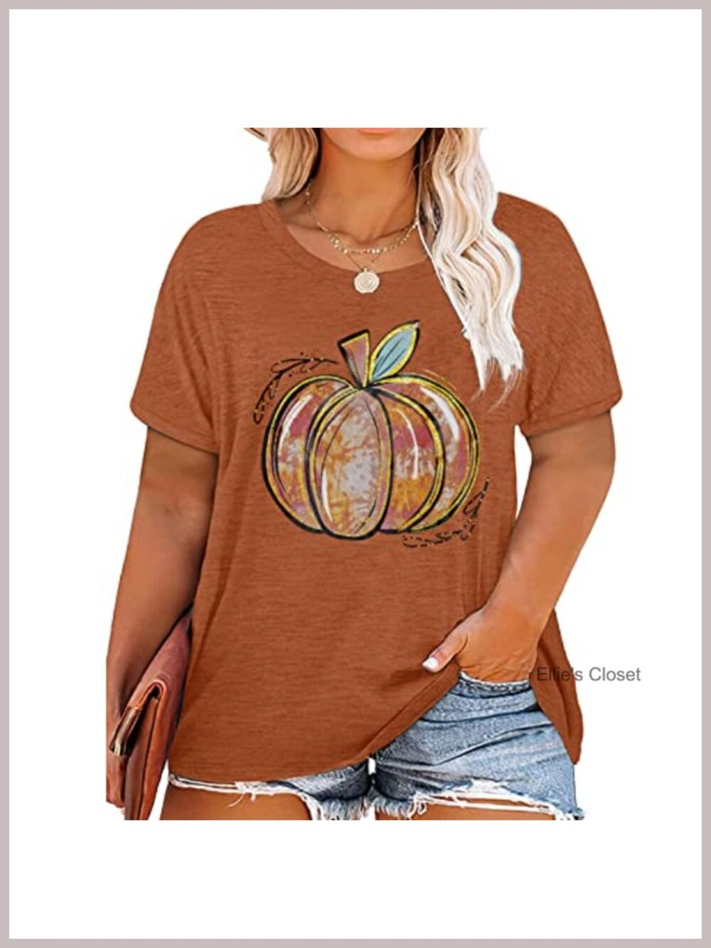 Plus Size Halloween Pumpkin Shirt Women Plaid Leopard Fall Graphic Tees Short